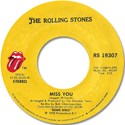 The Rolling Stones : Miss You - USA 1978