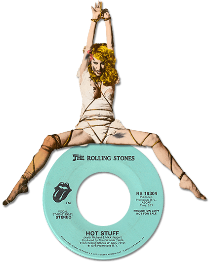 The Rolling Stones - Hot Stuff promo 7" • USA discography: The RSR - Warner years [1971-1977]