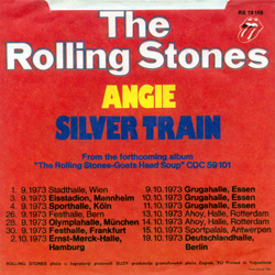 The Rolling Stones - Angie - RS 19105 • Yugoslavia discography: The RSR - EMI years [1973-1981]