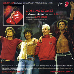 The Rolling Stones - Brown Sugar (Live)  - Virgin DIF 463 Argentina CDS
