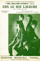 The Rolling Stones - Con Le Mie Lacrime - Italian sheet music