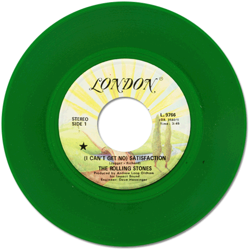 The Rolling Stones - Satisfaction Canadian green vinyl 7" - 1978