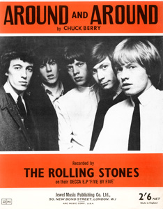 The Rolling Stones • Around & Around • original sheet music from 1964, UK