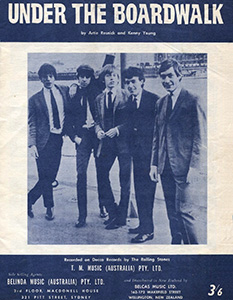 The Rolling Stones • Under The Boardwalk • original sheet music from 1964, Australia