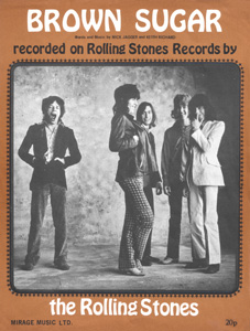 The Rolling Stones • Brown Sugar • original sheet music from 1971, UK