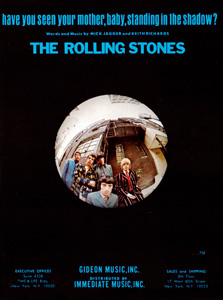 The Rolling Stones • Have You Seen Your Mother, Baby, Standing In The Shadow? • original sheet music from 1966, USA