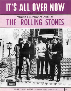 The Rolling Stones • It's All Over Now • original sheet music from 1964, UK