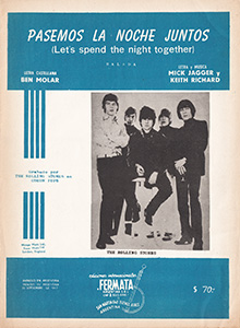 The Rolling Stones • Let's Spend The Night Together • original sheet music from 1967, Argentina