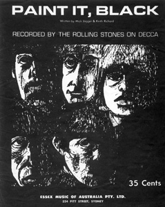 The Rolling Stones • Paint it, Black • original sheet music from 1966, Australia