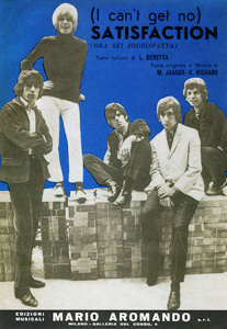 The Rolling Stones • (I Can't Get No) Satisfaction • original sheet music from 1965, Italy