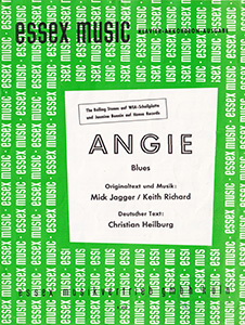 The Rolling Stones • Angie • original sheet music from 1973, Germany