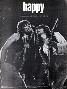 The Rolling Stones • Happy • original sheet music from 1972, USA