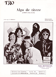 The Rolling Stones • Jumpin' Jack Flash • original sheet music from 1968, Spain