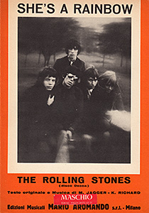 The Rolling Stones • She's A Rainbow • original sheet music from 1967, Italy