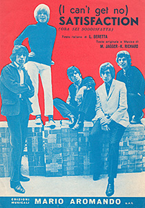 The Rolling Stones • (I Can't Get No) Satisfaction • original sheet music from 1965, Italy