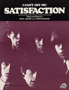 The Rolling Stones • (I Can't Get No) Satisfaction • original sheet music from 1974, UK