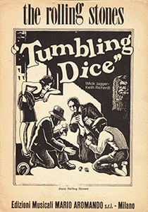 The Rolling Stones • Tumbling Dice • original sheet music from 1972, Italy