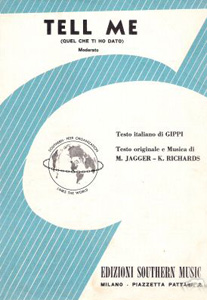 The Rolling Stones • Tell Me • original sheet music from 1964, Italy