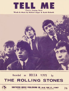 The Rolling Stones • Tell Me • original sheet music from 1964, Australia