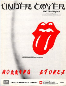 The Rolling Stones • Undercover (Of The Night) • original sheet music from 1983, Australia