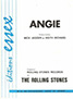 The Rolling Stones • Angie • original sheet music from 1973, France