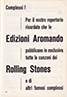 The Rolling Stones • Let's Spend The Night Together • original sheet music from 1967, Italy