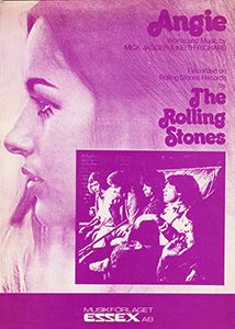 The Rolling Stones • Angie • original sheet music from 1973, Sweden