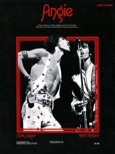 The Rolling Stones • Angie • original sheet music from 1973, USA The Rolling Stones • Angie • original sheet music from 1973, USA