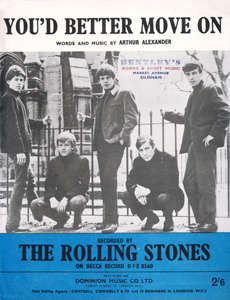 The Rolling Stones • You Better Move On • original sheet music from 1964, UK