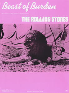 The Rolling Stones • Beast Of Burden • original sheet music from 1978, USA