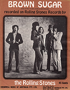 The Rolling Stones • Brown Sugar • original sheet music from 1971, Australia
