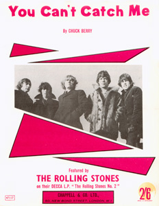The Rolling Stones • You Can't Catch Me • original sheet music from 1964, UK The Rolling Stones • You Can't Catch Me • original sheet music from 1964, UK