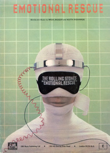 The Rolling Stones • Emotional Rescue • original sheet music from 1980, UK