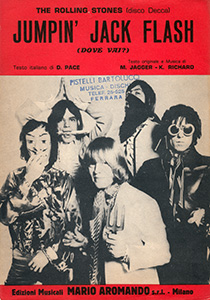 The Rolling Stones • Jumpin' Jack Flash • original sheet music from 1968, Italy