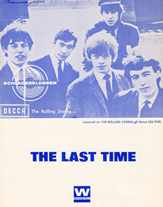 The Rolling Stones • The Last Time • original sheet music from 1965, Sweden