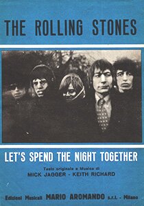 The Rolling Stones • Let's Spend The Night Together • original sheet music from 1967, Italy