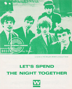 The Rolling Stones • Let's Spend The Night Together • original sheet music from 1967, Sweden The Rolling Stones • Let's Spend The Night Together • original sheet music from 1967, Sweden