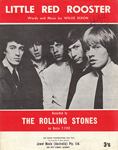 The Rolling Stones • Little Red Rooster • original sheet music from 1964, Australia The Rolling Stones • Little Red Rooster • original sheet music from 1964, Australia