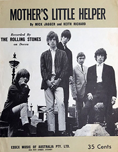 The Rolling Stones • Mother's Little Helper • original sheet music from 1966, Australia The Rolling Stones • Mother's Little Helper • original sheet music from 1966, Australia