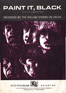 The Rolling Stones • Paint it, Black • original sheet music from 1966, Holland