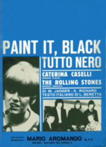 The Rolling Stones • Paint It, Black • original sheet music from 1966, Italy