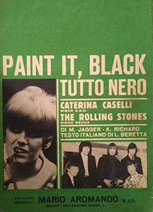The Rolling Stones • Paint It, Black • original sheet music from 1966, Italy