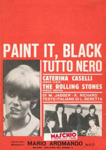 The Rolling Stones • Paint It, Black • original sheet music from 1966, Italy