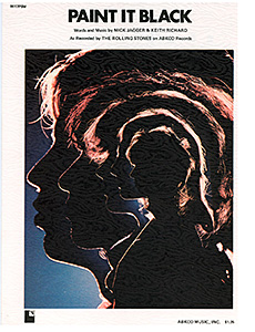 The Rolling Stones • Paint It, Black • original sheet music from 1972, USA