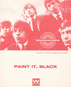 The Rolling Stones • Paint it, Black • original sheet music from 1966, Sweden