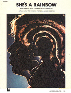 The Rolling Stones • She's A Rainbow • original sheet music from 1974, USA