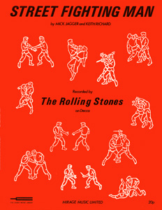 The Rolling Stones • Street Fighting Man • original sheet music from 1971, UK The Rolling Stones • Street Fighting Man • original sheet music from 1971, UK