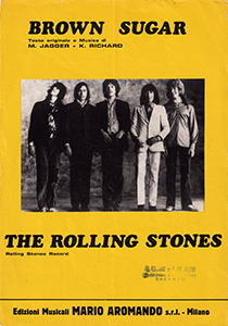 The Rolling Stones • Brown Sugar • original sheet music from 1971, Italy The Rolling Stones • Brown Sugar • original sheet music from 1971, Italy