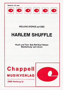 The Rolling Stones • Harlem Shuffle • original sheet music from 1986, Germany