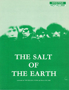 The Rolling Stones • Salt Of The Earth • original sheet music from 1968, Sweden